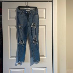Levi’s high rise distressed jeans